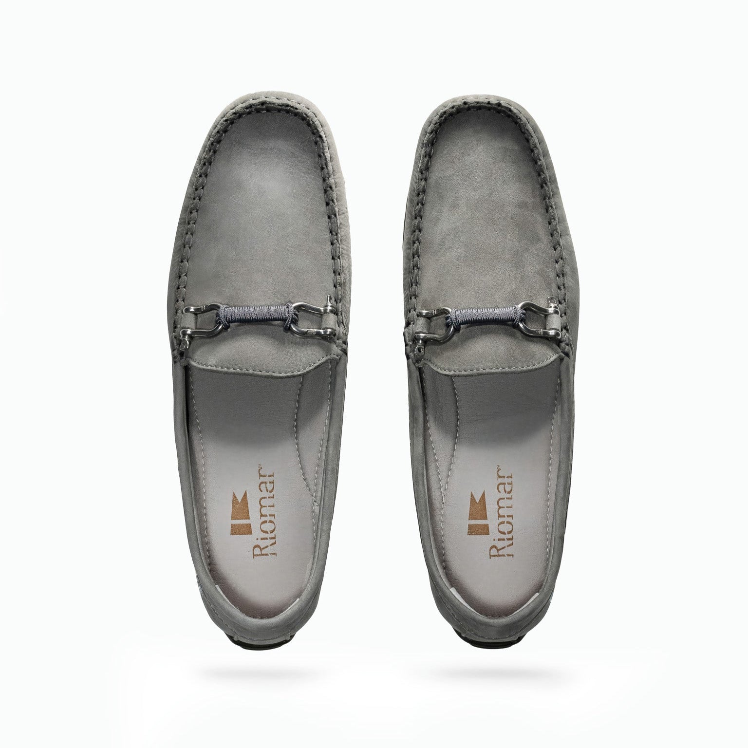 Riomar The Waterman Shoes Blue Driving Loafers with Silver Bit Detail 11.5 The Submarine - Deck Driver – Riomar Shoes main image 2