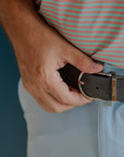 Riomar Reversible Belt: Stingray Grey / Navy Suede
