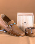 Riomar Reversible Belt: Tan / Halyard
