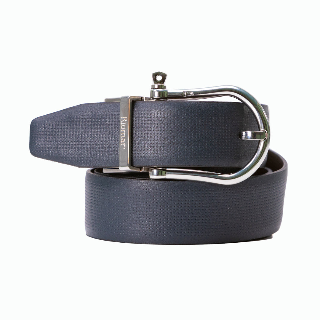 Riomar Reversible Belt: Fathom Blue / Fathom Brown
