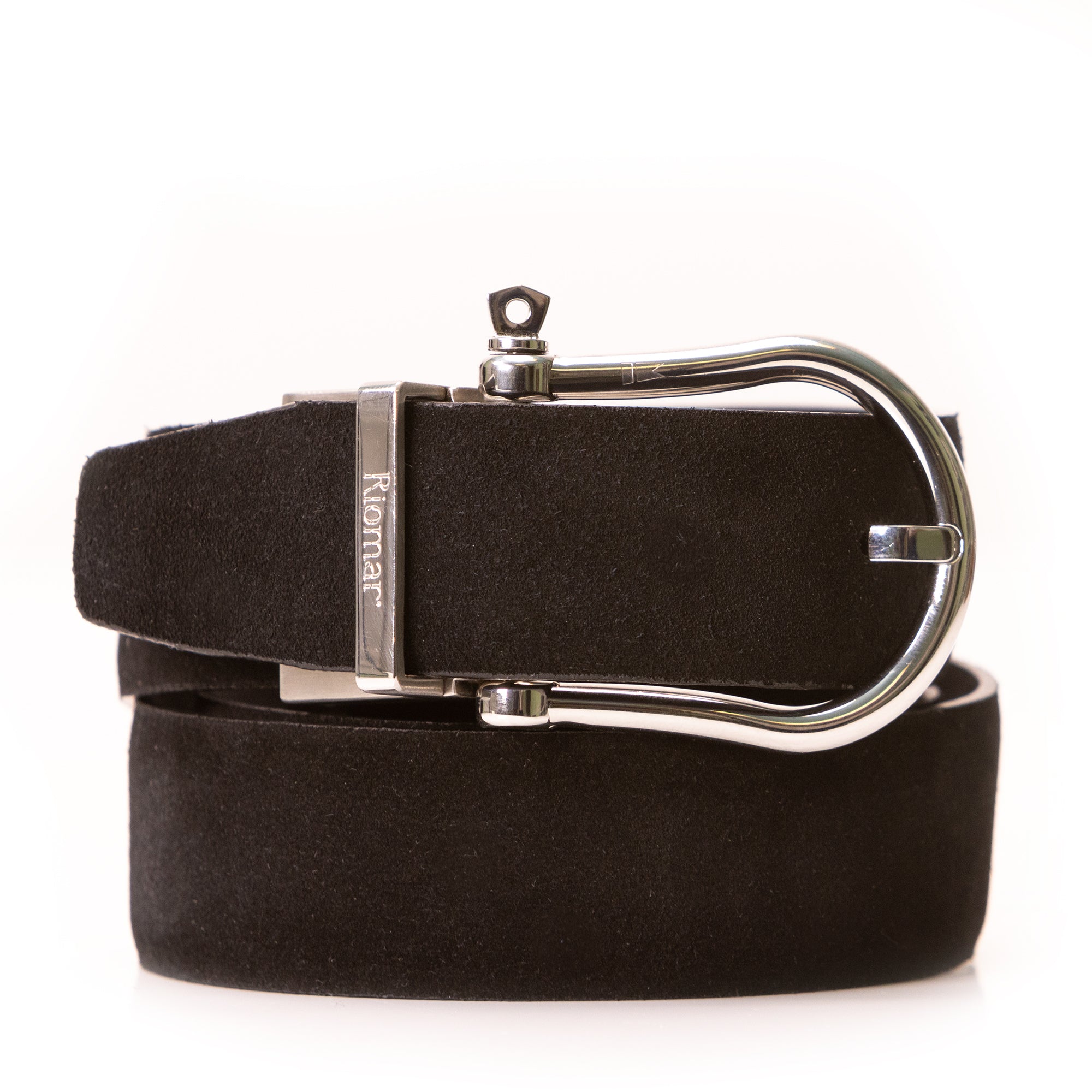 Riomar Reversible Belt: Tuxedo / Stingray Grey